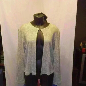 Jeffrey and Dara shiny evening cardigan